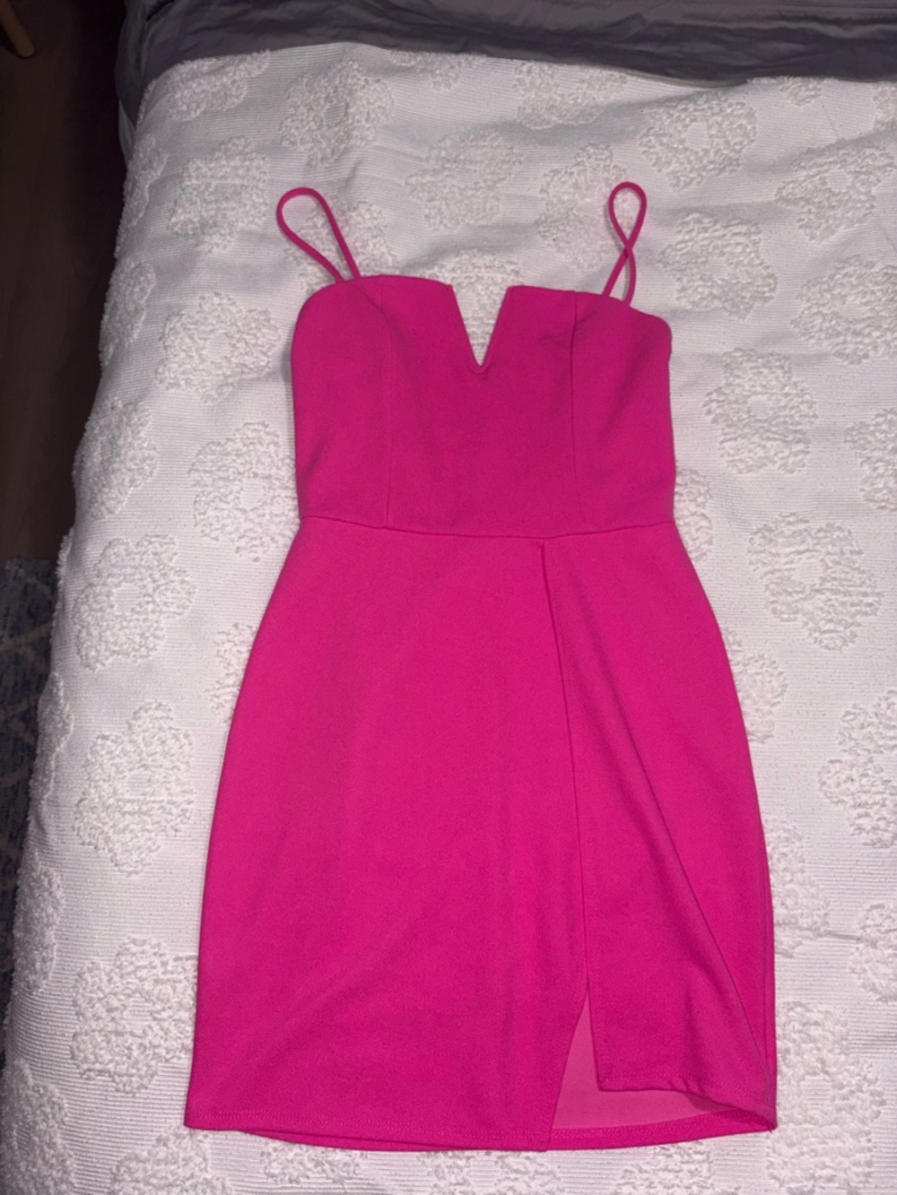 Fashion Nova Hot Pink Spaghetti Strap Mini Dress